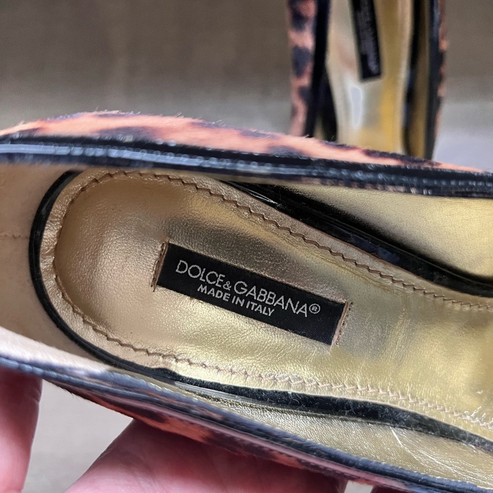 Dolce & Gabbana fur/leather high heels size 37 1/2 - Picture 3 of 6